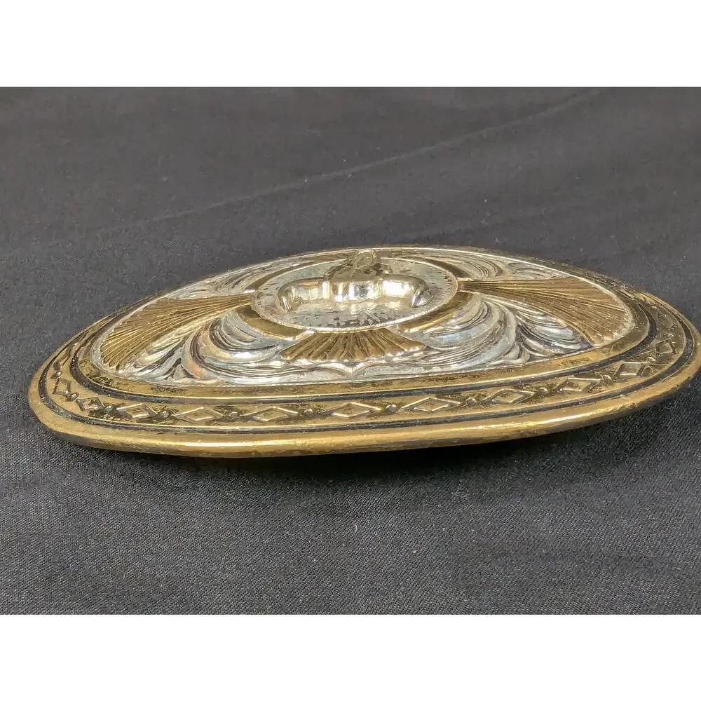 Award Design Medals Vintage Western Bull Skull Belt Buckle Silver Plated Gold...